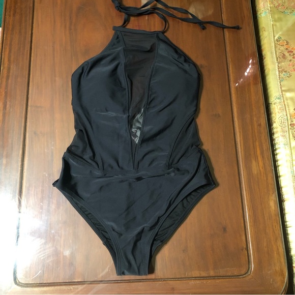 TED BAKER LONDON Halter Mesh One Piece Swimsuit Size 2 (Ted baker)  US 6 - Picture 3 of 5